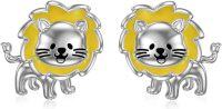 wholesale 925 Sterling Silver Lion Moonstone Stud Earrings - Cute Animal  for Women-E-Lion