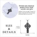 wholesale 925 Sterling Silver Celtic Knot Cross Pendant Necklace for Women Men - Luck & Faith s-0-3