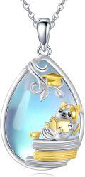 wholesale 925 Sterling Silver Graduation Cap Book Panda Pendant Necklace-0-0