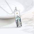 wholesale 925 Sterling Silver Mountain & Tree Abalone Shell Pendant Necklace for Women Girls-0-1