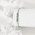 wholesale 925 Sterling Silver Abalone Shell Wave Design Charm Bracelet Wholesale for Women-0-2