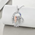 wholesale 925 Sterling Silver Crystal Mermaid Pendant Necklace - Sisters Forever Friendship Gifts for Women-0-3