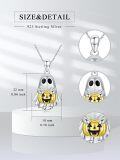 wholesale 925 Sterling Silver Ghost Pumpkin Pendant Necklace-0-2