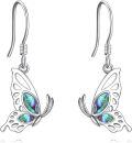wholesale 925 Sterling Silver Abalone Shell Butterfly Drop Earrings Gifts for Women-0-0