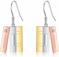 wholesale 925 Sterling Silver Book-Shaped Dangle Earrings for Women - Artist Music s-Book