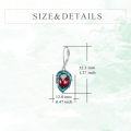 wholesale 925 Sterling Silver Ladybug Green Enamel Drop Earrings for Women-0-5