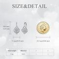 wholesale 925 Sterling Silver Celtic Knot Drop Earrings - Trinity Witch's Knot Design for Women Irish  Idea-0-4