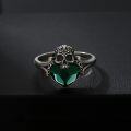wholesale 925 Sterling Silver Crystal Skull Ring Adjustable Gothic Jewelry Gift for Women-0-1