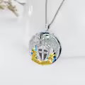 TOUPOP 925 Sterling Silver Saint Michael Necklace For Men Women-0-4