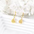 wholesale 14K Gold Sun & Moon Filigree Teardrop Dangle Leverback Earrings-0-1