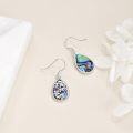 wholesale 925 Sterling Silver Metal Boho Dangle Earrings with Abalone Shell and Starfish Design-0-2