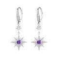 wholesale 925 Sterling Silver Gold-Plated Moonstone & Opal Starburst Leverback Drop Earrings-0-125