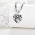 wholesale 925 Sterling Silver Heart Shaped Photo Locket Pendant Necklace Gifts for Women-0-2