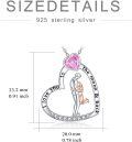 wholesale TOUPOP Daughter Gifts From Dad S925 Sterling Silver Daughter Necklace From Dad I Love You To The Moon And Back Heart Pendant Jewelry -0-5