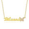 TOUPOP 14K Gold Name Necklace, Custom Personalized Jewelry Gift-0-0