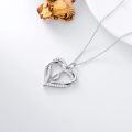TOUPOP Sterling Silver Heart Initial A-Z Letter Pendant Necklace Gift-0-5