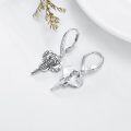 wholesale 925 Sterling Silver Hypoallergenic Elephant Drop Earrings for Women Girls  4cm Long-0-4
