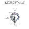 wholesale 925 Sterling Silver Cat Pendant Necklace-0-9