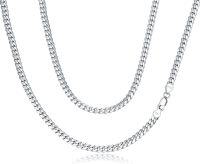 wholesale Sterling Silver Cuban Link Chain 3mm 4mm 5mm for Men Women 18 26 -3mm Width 20\"