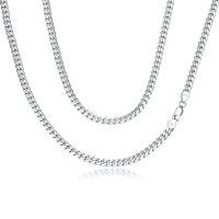 wholesale 925 Sterling Silver Men's Cuban Link Chain Necklace-3mm Width 20\"
