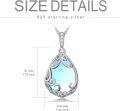 wholesale Sterling Silver Gemstone Teardrop Filigree Pendant Necklace-0-11