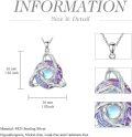 wholesale Celtic Knot Necklace For Women 925 Sterling Silver Trinity Knot Pendant With Crystal Moonstone Irish Jewelry Christmas Gifts For Women -0-1