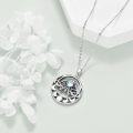 wholesale 925 Sterling Silver Gothic Moth & Moon Pendant Necklace for Women-0-9