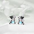 wholesale 925 Sterling Silver Cow Heart Stud Earrings - Cute Fashion Jewelry for Women Gift Ideas-0-2