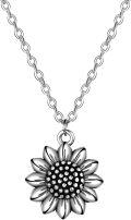 wholesale 925 Sterling Silver Sunflower Pendant Necklace - You Are My Sunshine Gift-0-0