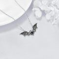 wholesale 925 Sterling Silver Bat Pendant Necklace-0-2