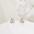 wholesale 925 Sterling Silver Cat & Dog Stud Earrings - Adorable Pet  for Her-0-2