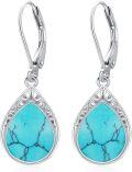 wholesale Sterling Silver Celtic Filigree Teardrop Leverback Earrings for Women Mom Gift-0-5
