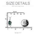wholesale 925 Sterling Silver Serpent Pendant Green Gemstone-0-5