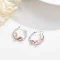 wholesale 925 Sterling Silver Dachshund Hoop Earrings - Adorable Gifts for Girls with Sensitive Skin-0-1