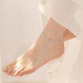 wholesale 925 Sterling Silver Turquoise Heart Beaded Ankle Anklet for Women-0-1