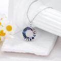 wholesale 925 Sterling Silver Abalone Shell Triple Goddess Moon Phase Locket Necklace for Women-0-1