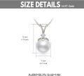 wholesale 14K Gold Freshwater Pearl 9mm Heart Pendant Necklace with Cubic Zirconia Accent - White Gold Tone Chain (18)-0-7