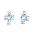 wholesale 925 Sterling Silver Moonstone Celtic Knot Viking Ear Cuffs for Women and Men-0-0