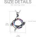 wholesale Sterling Silver Austria Crystal Snake Pendant Necklace for Women-0-14