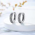 wholesale 925 Sterling Silver Floral Celtic Hoop Earrings for Women – Hypoallergenic & Tarnish-Resistant-0-2