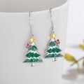 wholesale 925 Sterling Silver Christmas Tree Dangle Earrings-0-10