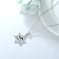 wholesale 925 Sterling Silver Star Of David Pendant With Enamel And Crystal Accents-0-4