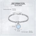 wholesale 925 Sterling Silver Heart Opal Cremation Keepsake Pendant Bracelet for Women Mom-0-4