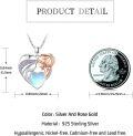wholesale 925 Sterling Silver Heart-Shaped Mother and Child Pendant Necklaces for Women's Gifts-0-1