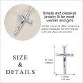 wholesale 925 Sterling Silver Abalone Shell Inlay Cross Pendant Necklace for Women Men Holiday Gift-0-4