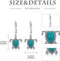 wholesale Sterling Silver Genuine Turquoise Hummingbird Owl Parrot Turtle Dangle Earrings-0-1