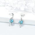 wholesale 925 Sterling Silver Turquoise Snake Hook Dangle Earrings for Women-0-3