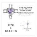 wholesale 925 Sterling Silver White Gold Plated Celtic Cross Heart Citrine Pendant Necklace-0-32