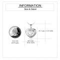 wholesale 925 Sterling Silver Heart Photo Locket Necklace I Love You To The Moon And Back-0-4