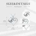 wholesale 925 Sterling Silver Cat Face Heart Locket Pendant with Cubic Zirconia and Paw Print Charm Necklace for Ashes Keepsake Memory Jewelry-0-2